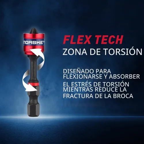 Vista 2 de Norske Tools NIBCI331 Soporte de Tornillo Magnético de Collar Flotante No.2 PH (2 piezas en tarjeta) Clasificado para Impacto de Uso Pesado