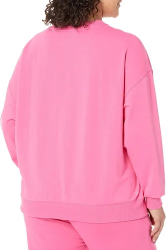 Vista 5 de The Drop Margot - Sudadera suelta de manga larga con cuello redondo y hombros caídos para mujer