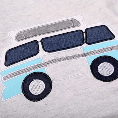 Vista 3 de Conjunto de 2 7 años de edad, 2 piezas de camiseta de impresión de coche + pantalones vaqueros largos