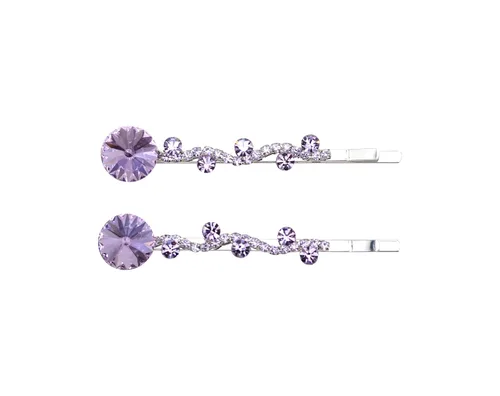 Vista 14 de Faship Un par de pinzas para el cabello AB Floral 2 Pcs Pins