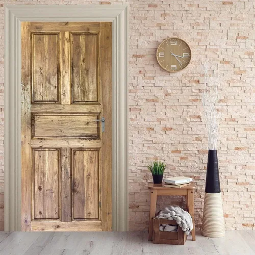 Vista 24 de Adhesivos 3D para puerta, murales para despegar y pegar, puerta de madera, papel tapiz autoadhesivo, extraíble, PVC, impermeable, póster para Puerta