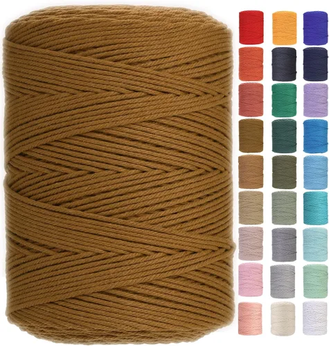 Vista 91 de Cuerda de macramé de 2 mm x 349 metros de cuerda de algodón natural para macramé, cuerda de macramé de color, cuerda de algodón suave, suministros