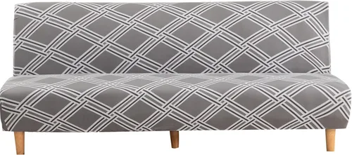 Vista 38 de MIFXIN Funda de sofá sin brazos, funda elástica plegable para futón, protector de muebles para sofá cama sin apoyabrazos, funda para sofá para Hojas