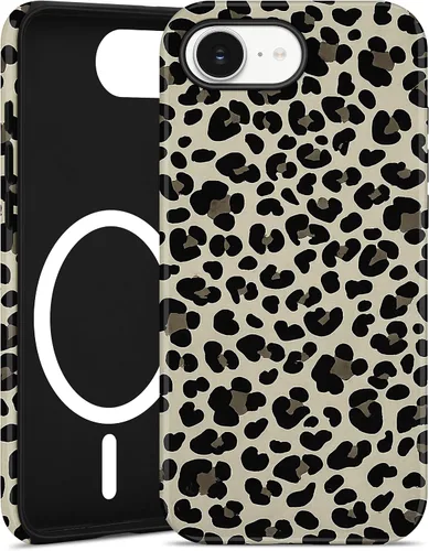 Vista 73 de Jusy Compatible con MagSafe Brown Tortoise Shell Print Phone Case para iPhone 7/8/SE, funda protectora magnética de lujo de TPU suave
