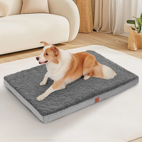 Vista 9 de Cama ortopédica para perros grandes, cama impermeable para perros con funda extraíble lavable y parte inferior antideslizante, colchón de espuma