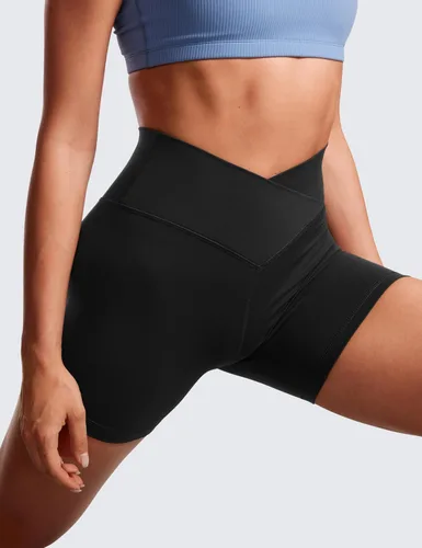 Vista 4 de CRZ YOGA Butterluxe - Pantalones cortos cruzados de 5 pulgadas, cintura alta, para entrenamiento, yoga, suave como la mantequilla para mujer