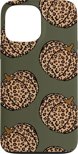 Vista 24 de Leopard Pumpkin Fall Autumn Olive Green Case for iPhone 17