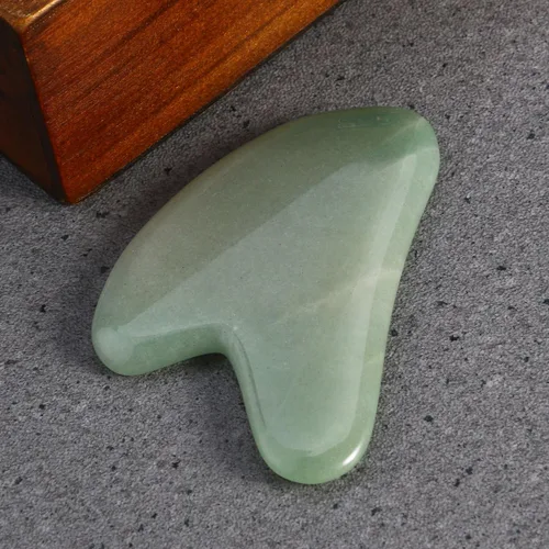 Vista 9 de Rosenice Aventurina que masajea el raspado de las herramientas del masaje del tablero de piedra natural piedra guasha piedra para la acupuntura