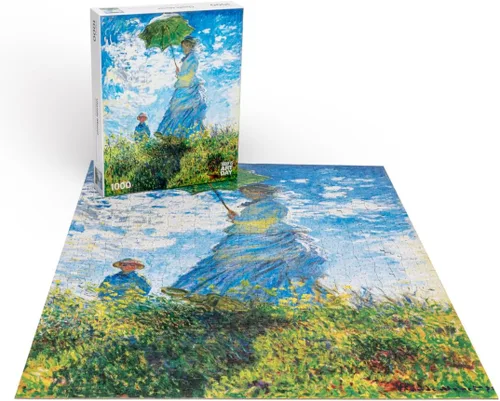 Vista 3 de Today is Art Day - Claude Monet - Mujer con sombrilla - Puzzle - 1000-pieza