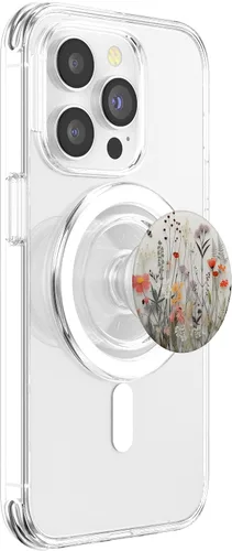 Vista 3 de Mixed Flower Bouquet Floral Pattern PopSockets MagSafe PopGrip para iPhone