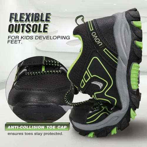 Vista 4 de UOVO - Zapatos deportivos para niños, tenis para correr, impermeables, para senderismo, atléticos, al aire libre, antideslizantes