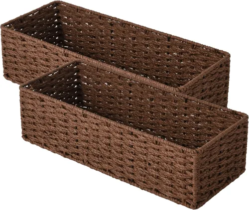 Vista 15 de StorageWorks - Cesta para tanque de inodoro para baño, cestas de almacenamiento de jacinto de agua para la parte superior del tanque de inodoro