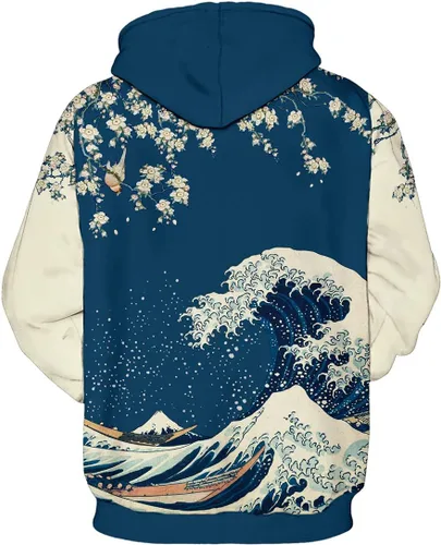 Vista 2 de Chaos World Men's Novelty Hoodie Realistic 3D Print Pullover Unisex Casual Sweatshirt