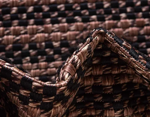 Vista 7 de Unique Loom - Tapete para exteriores de la colección Border, cuadriculado (2.2 pies x 3.1 pies, rectangular, color marrón/negro)