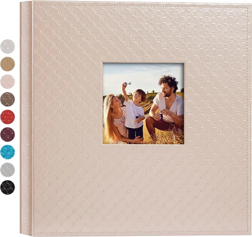 Vista 28 de Mublalbum Álbum de fotos pequeño de 4 x 6 pulgadas, 100 fotos, cubierta de cuero, libro de fotos con bolsillos horizontales para bebé, boda, Negro