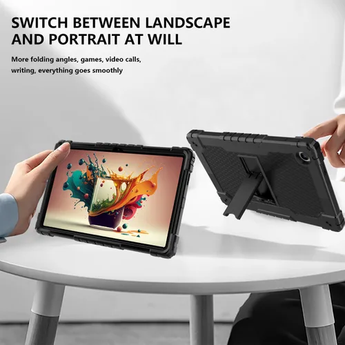 Vista 8 de Para Onn 10.4 Tablet Pro 2023 Modelo: 100110603 Funda protectora híbrida de alta resistencia con correa para el hombro para Walmart Onn 10.4 Tablet
