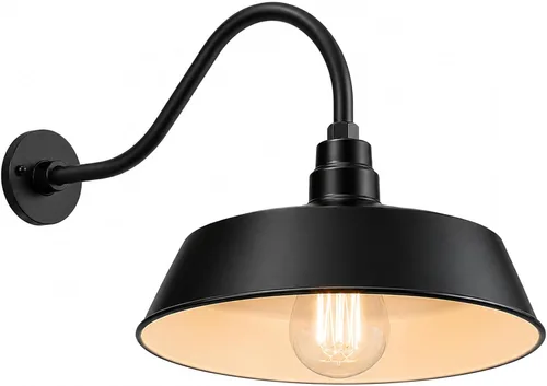 Vista 30 de 17 pulgadas. RLM Warehouse - Pantalla con brazo de cuello de cisne y bombilla Led A19 5000K de 9W