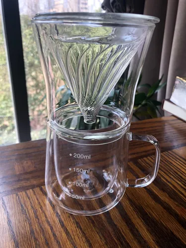 Vista 3 de FISHNU TaiLake - Taza de café autofabricante, perfecta para café de una sola porción, experimenta el arte de verter una taza de café