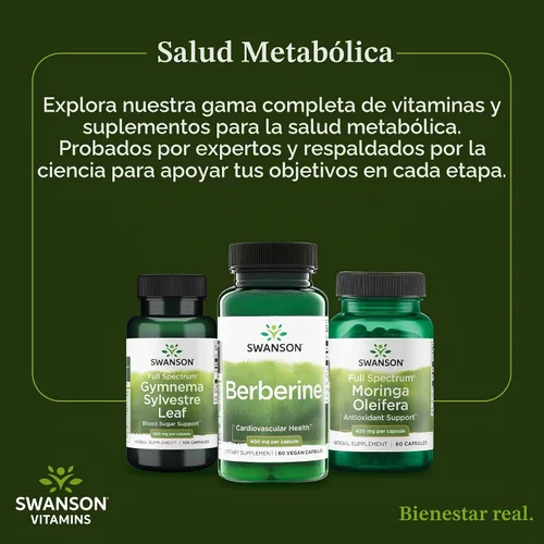 Vista 6 de Swanson Suplemento de berberina - 400 mg cada uno, 60 cápsulas - Berberina HCl con apoyo general para el bienestar