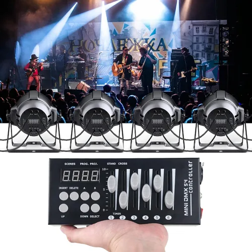 Vista 2 de Controlador DMX 54 Canales Mini DMX 512 para DJ, Escenario y Luces LED
