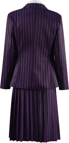 Vista 5 de Wandamaga Disfraz de Enid Sinclair para adultos, uniforme escolar de Wednesday Addams, mujer