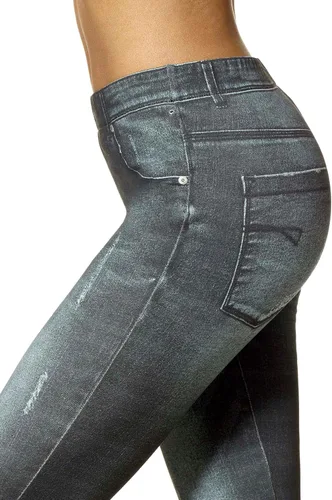 Vista 3 de HUE Leggings de punto de mezclilla de imitación para mujer