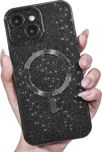 Vista 54 de LoeoeL Funda para iPhone 12 con Purpurina Compatible con Magsafe, Femenina Linda Brillante Magnética Mag Safe Bonita Funda para Teléfono