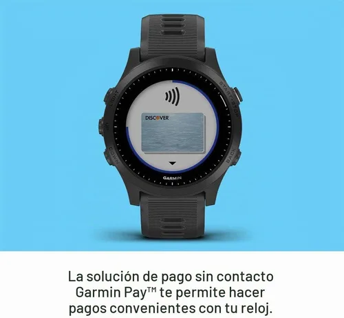 Vista 5 de Garmin Forerunner 945, Reloj inteligente GPS de calidad prémium para correr/triatlón con música, negro - 010-02063-00
