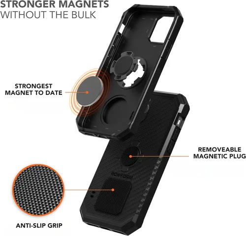 Vista 6 de Rokform - Funda para iPhone 12 Pro Max, serie resistente, equipo de protección magnética de Apple, funda para iPhone con bloqueo giratorio RokLock