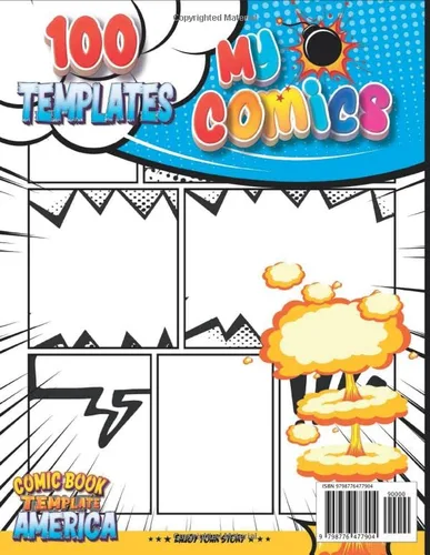 Vista 2 de Creating Comics For Kids 6-9 Comic Practice Templates To Learn Graphic Design Drawing Books For Boys