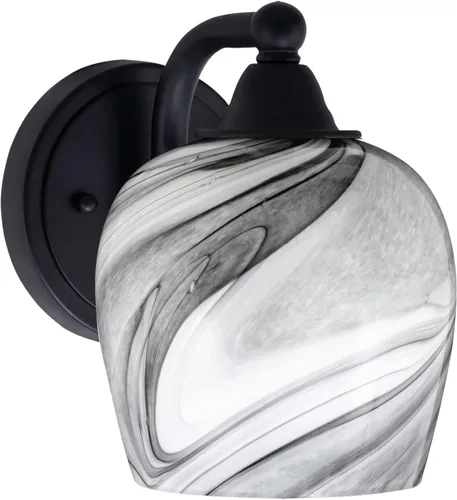 Vista 32 de Toltec Lighting Paramount - Aplique de pared de 1 luz, lámpara de pared para interiores, regulable, compatible con LED de base media, acabado