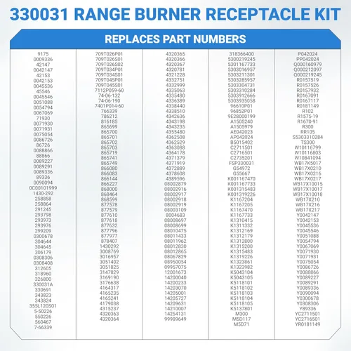 Vista 5 de BlueStar 330031 Kit de receptáculo de quemador de rango para Whirlpool Se adapta al horno de estufa/microondas. Sustituye a AP3075808 814399