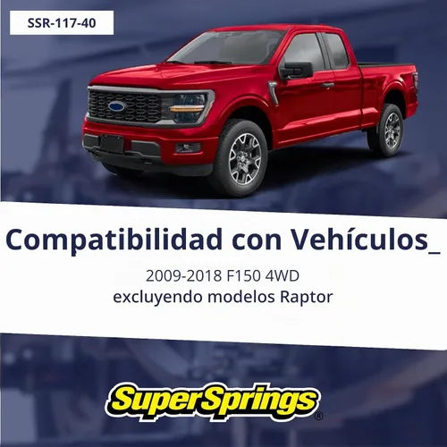 Vista 2 de SuperSprings SSR-117-40 SumoSprings Trasero para Ford F-150, Azul, 1000 lbs.