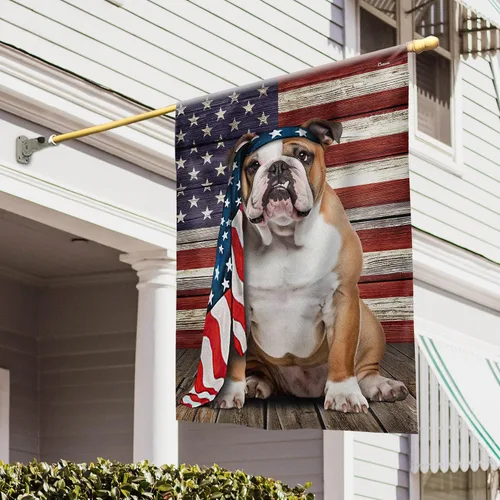 Vista 43 de Bandera Americana - Divertido Perro Pastor Alemán Bandera Americana TQN2748F, 3x5 pies. Bandera - Banderas de EE. UU. Poliéster Premium - Bandera