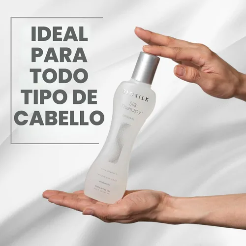 Vista 2 de BioSilk Silk Therapy Original, tratamiento reconstructor para añadir brillo y ayudar a prevenir las puntas abiertas, sin sulfato, parabenos