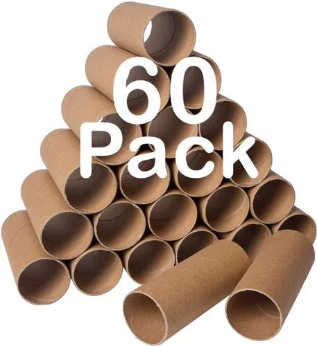 Vista 10 de Paquete de 120 tubos de cartón grueso para manualidades, rollos de manualidades, tubos redondos de cartón, tubos de manualidades, rollos de papel