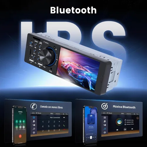 Vista 3 de Estéreo de automóvil de un solo DIN con CarPlay Android Auto, pantalla táctil receptor de audio para automóvil con Bluetooth 1 Din, Driauto 4