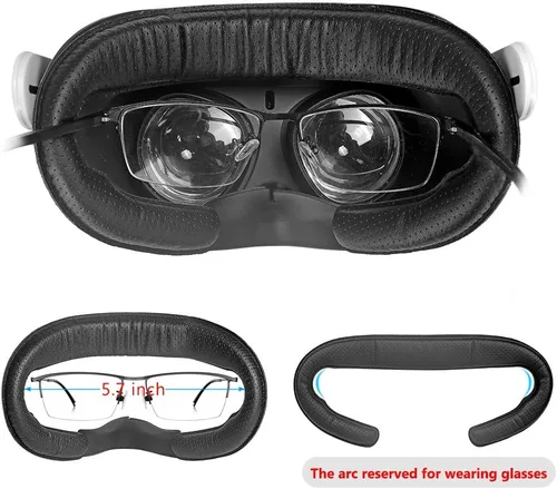 Vista 3 de HIJIAO Última actualización Accesorios para Oculue Quest 2 incluyendo VR interfaz facial soporte y PU cuero espuma cara Pad reemplazo y cubierta