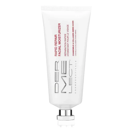 Vista 2 de Dermelect Crema hidratante facial de reparación rápida para cara, crema antienvejecimiento con manzanilla, azuleno, colágeno, aceite de aguacate
