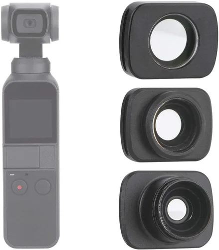 Vista 6 de Juego de 3 filtros para Osmo, micro gran angular/10X macro/ojo de pez Kit de filtro de lente para cámara OSMO