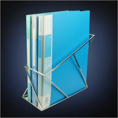Vista 3 de Modern Art Magazine Holder mr114 - Soporte para archivos, libro de periódico, folleto, organizador de caja, cesta de regalo de Navidad y Acción