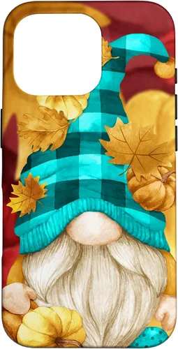 Vista 20 de iPhone 16 Buffalo Plaid Gnomie Cute Autumn Accessories With Fall Gnome Case