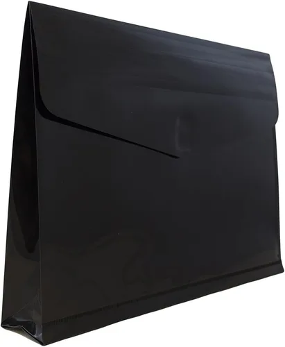 Vista 3 de JAM Paper sobres expandibles con cierre de velcro de 9 3/4 x 11 1/2 pulgadas con 1 pulgada de expansión, Negro