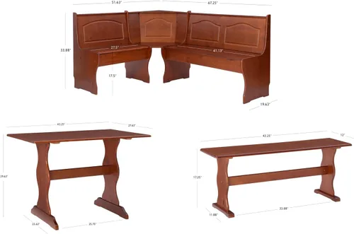 Vista 20 de Linon Rincón de cocina Chelsea Walnut Nuez