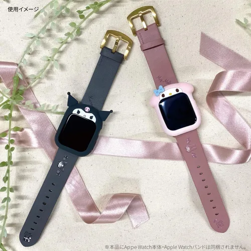 Vista 6 de Gourmandise SANG-232KU Sanrio Characters - Carcasa de silicona compatible con Apple Watch (41/1.575 in, Chromi)