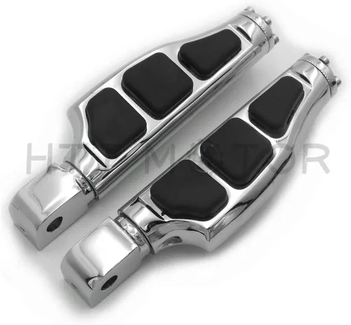 Vista 4 de MT216-048B+PA005X2 - Chrome Flat Wing Footpegs Foot Rest Compatible with Front 1999-2016 YZF-R6 R6S 600R