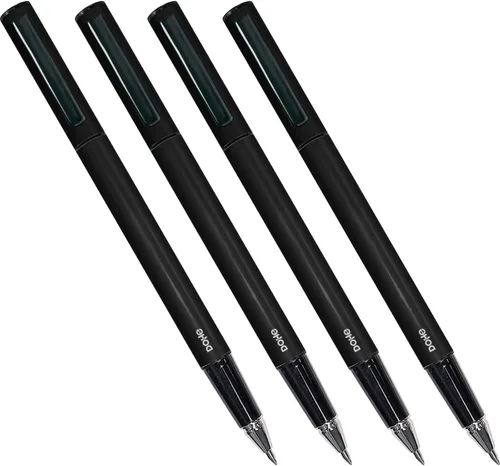 Vista 9 de DOHE - Pack de 4 bolígrafos ELIPSE - Tinta gel azul - Punta fina 0.020 in - Capucha y clip de fijación - Fabricado en aluminio duradero - Morado