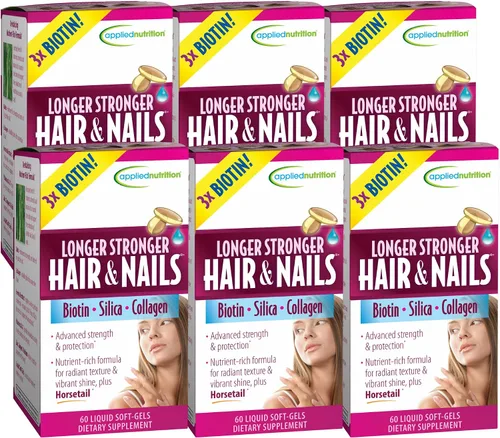 Vista 11 de Applied Nutrition Fórmula de belleza para cabello y uñas más larga y fuerte Cabello y uñas saludables Biotina + sílice + Gotu Kola Suplemento