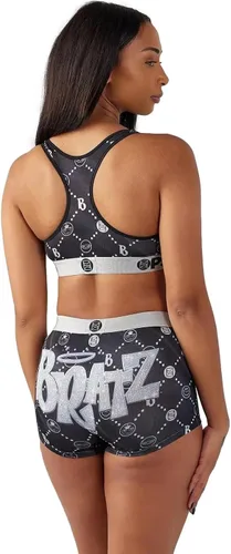 Vista 4 de PSD Brasier deportivo Bratz Luxe para mujer, negro, XS, Negro Bratz Luxe Sb