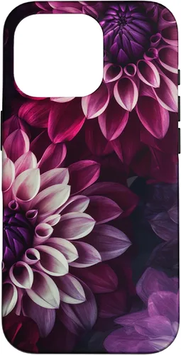 Vista 20 de Dahlia Flower Floral Nature Garden Pink Purple Maroon Design Case for iPhone 17